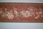 JACOBEAN STYLE FLORAL BIRD & BUTTERFLY PREPASTED WALLPAPER BORDER # 7010-169