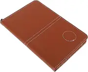 KOMBIUDA Golf Book Golf Score Counter Stylish Scorecards Holder Small Record Notebook Portable Scorecards Holder Portable Scorebook Pu Light Brown
