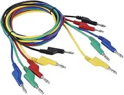 5pcs 4mm Stackable Banana to Banana Plug Test Lead Set, P1036 High Voltage Double Headed 1M 4mm Banana Plug Cable Test Leads for Multimeter Electrical Testing /15A