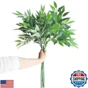 FUNORNAM 6PCS Faux Italian Ruscus Greenery Stems 30" Artificial Silk Greenery