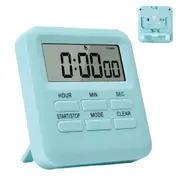 Multi-Function Electronic Timer Magnetic Digital Kitchen Timer For Cooking Gym Meeting-Light Blue