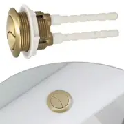 1PCS ABS 38mm Brushed Brass Gold Close Coupled Toilet Flush Cistern Button