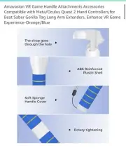 Amavasion VR Game Handle Attachments Accessories Compatible with Meta/Oculus Que