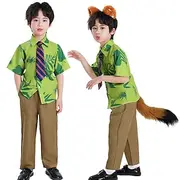 Zootopia Fox Nick Wilde Dress Outfits Costume Adventure Movie Casual Movie Cosplay for Men's Boys Kid's Adults' Halloween Carnival World Book Day Performance E