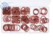 280 PCS Kit 12 Sizes Assorted Solid Copper Crush Washers Seal Flat Ring New