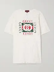 [Gucci] Gucci - Printed Corded Lace T-shirt - Off-white - IT40 IT 40 Off-white