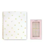kate spade new york Gold Dot Script Note Journal Set