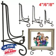 4"/6"/8" Easel Photo Plate Iron Stand Holder Book Bowl Display Frame Easel