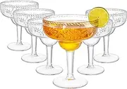 ZENFUN 6 Pack 16oz Acrylic Margarita Glasses, Clear Goblets, Unbreakable Cocktail Cups, Reusable Party Drinking Glasses for Martini, Whiskey, Gin, Tequila, BPA-free