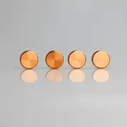 Set of Four License Plate Frame Rose Gold Aluminum Cap Stainless Steel Screw (for: Fiat)