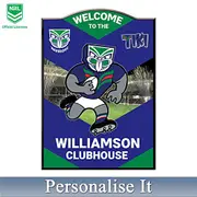 NRL New Zealand Warriors Personalised Welcome Sign
