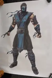 Mortal Kombat Sub-Zero Marquee 24"X18" Inch Game Vinyl Adhesive Decal Glossy