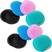 HIAKDOFT 12Pcs Massage Comb Multi Purpose Hair Washing Brush for Home Salon Portable Plastic Massaging Comb Dark Blue Pink Green and Black for Scalp Massage and Hair