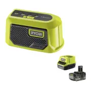 Ryobi RBTM18-0 Mini-Speaker Bluetooth 25 Meters 18V ONE+ Power 5W Kit 5.0 Ah