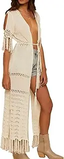[YouKD] Women's Bohemian Tunic Tops Loungewear Dress Beach Cover Up Robes
