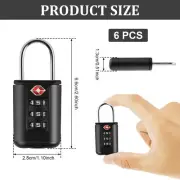 Zipper Locking Padlocks Set Versatile Carrying Cases Combination Locks oll
