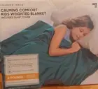 Calming Comfort 6lb-Weighted Kids Blanket And Duvet Cover by Sharper Image