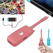 Switch Dock for Nintendo Switch/Switch OLED , Portable Mini TV Dock Charging Docking Station Type C to 4K HDMI and USB 3.0 Port Replacement Base Dock Set Adapter for MacBook Laptop Phone (Red)