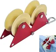 Rope Retract Pulley Groove Wheel,Aerial Work Cable Roller Edge Retractor Labor-Saving Foldable Wall Corner Rope Pulley Manual Save Effort Cable Retractor,Wall Corner Cable Pulley for Lifting
