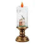 Christmas Decoration Candles Glitter Festive Flameless Led for Holiday