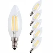 6xE14 4W LED Candle Filament Light Bulbs Lamps Edison SES Durable WARM White