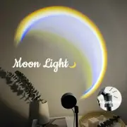 INS USB Moon Lamp LED Rainbow Neon Night Sunset Light Projector Photography Wall