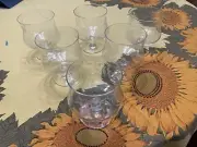 *** RARE *** Noritake Bamboo Etched Glassware Set Of 9