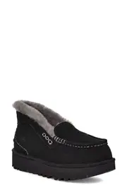 UGG(r) Ansley Parc Genuine Shearling Platform Slipper in Black at Nordstrom, Size 6