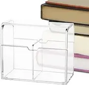 Acrylic Card Box - Trading Cards Storage Box | Large Deck Holder with Lid for Collectible Game Business Bank Sports Reception Party Graduation