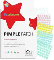 Pimple Patches for Face, 255pcs 5Colors & 5Sizes(8,10,12,14,16mm) Hydrocolloid Acne Patches Precise Matches Different Sizes, Cute Star Spot Stickers, Tea Tree Salicylic Acid Centella, Zits Absorbing