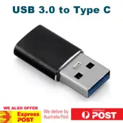 USB 3.0 Type A Male to USB C 3.1 Type C Female Port Adapter Black Converter