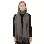 Pashmina Shawls And Wraps For Women - Pashmina Shawl For Brida Dark Grey