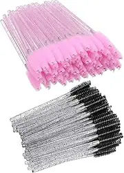 200 PCS Mascara Wands Eyelash Brushes, Eyebrow Brush Applicator Cosmetic Makeup Brush Tool Kits for EyeLash Extension and Makeup (Style 1)