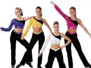Victory SILVER Child XL Dance Costume Sequin Fringe Crop Top And Velvet Pants