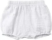 [RUKOSU] Baby Girls Boys Bloomers Newborn Toddler Kids Unisex Cotton Linen Shorts Solid Color Cute PP Pants