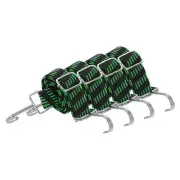 4Pcs 39 Inch Adjustable Bungee Cords Straps with Hooks, Black Green