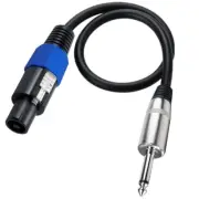 Speakon to 4-inch (6.35mm) TS Cable for Power Amplifer,Speaker System