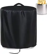 Round Outdoor Fire Pit Cover, Rain Cover for Patio Flak Hole, Upright Wood Burning Fireplace, Heavy Duty and Weather-Resistant Firing Pit Protection for All Seasons