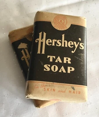 Hershey's Tar Soap: For the Skin & Hair by Hershey Estates in PA, Vintage 1940's