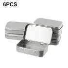 6pcs Metal Box Practical 6 Piecce 6* 6x Container Convenient For Lip Gloss