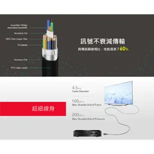 UNITEK 2.0版 光纖 4K60Hz 高畫質HDMI傳輸線(公對公)20M(Y-C1030BK)