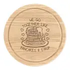 We Go Together Like Pancakes & Syrup Round Chopping Cheese Board Valentines