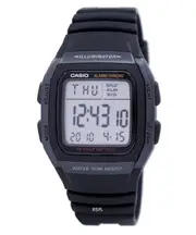 Casio Digital Alarm Chrono Illuminator Stopwatch Dual Time W-96H-1BVDF Mens Watch