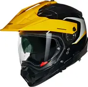 Nolan N70-2 X Convinto 345, modular helmet , color: Black/Light Grey/Yellow , size: M