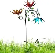 Pokronc Garden Spinners Outdoor | Colorful Metal Wind Spinners,Holiday Decorations for Porch Pathway Youth Lawn Family Flowerbed Boys Girls