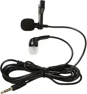 Lavalier Lapel Clip-on Microphone for Smartphones PC Audio Recording Black