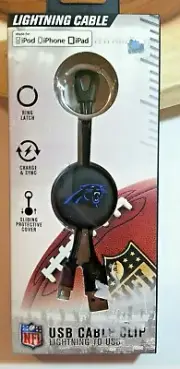 Officially Licensed NFL Apple USB Lightning Cable 583772-J (Carolina Panthers)