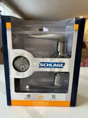 Schlage security lock set, Satin Nickel, Single cylinder deadbolt & keyed entry