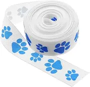 PACKOVE 1 Roll Present Packing Ribbons for Crafts Paw Print Ornaments Package Ribbon for Craft Paw Pattern Ribbon for Wreaths Paw Printed Ribbon Paw Wired Edge Ribbon Polyester