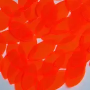 Navette Leaf Vinyl Shape 1.5" Orange Go Go Fluorescent Edge Glow